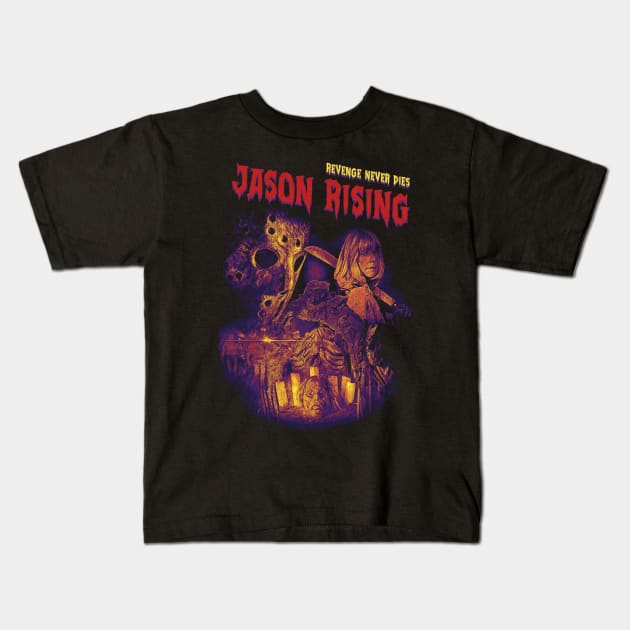 Rettro Horror Jason Rising Kids T-Shirt by OrcaDeep